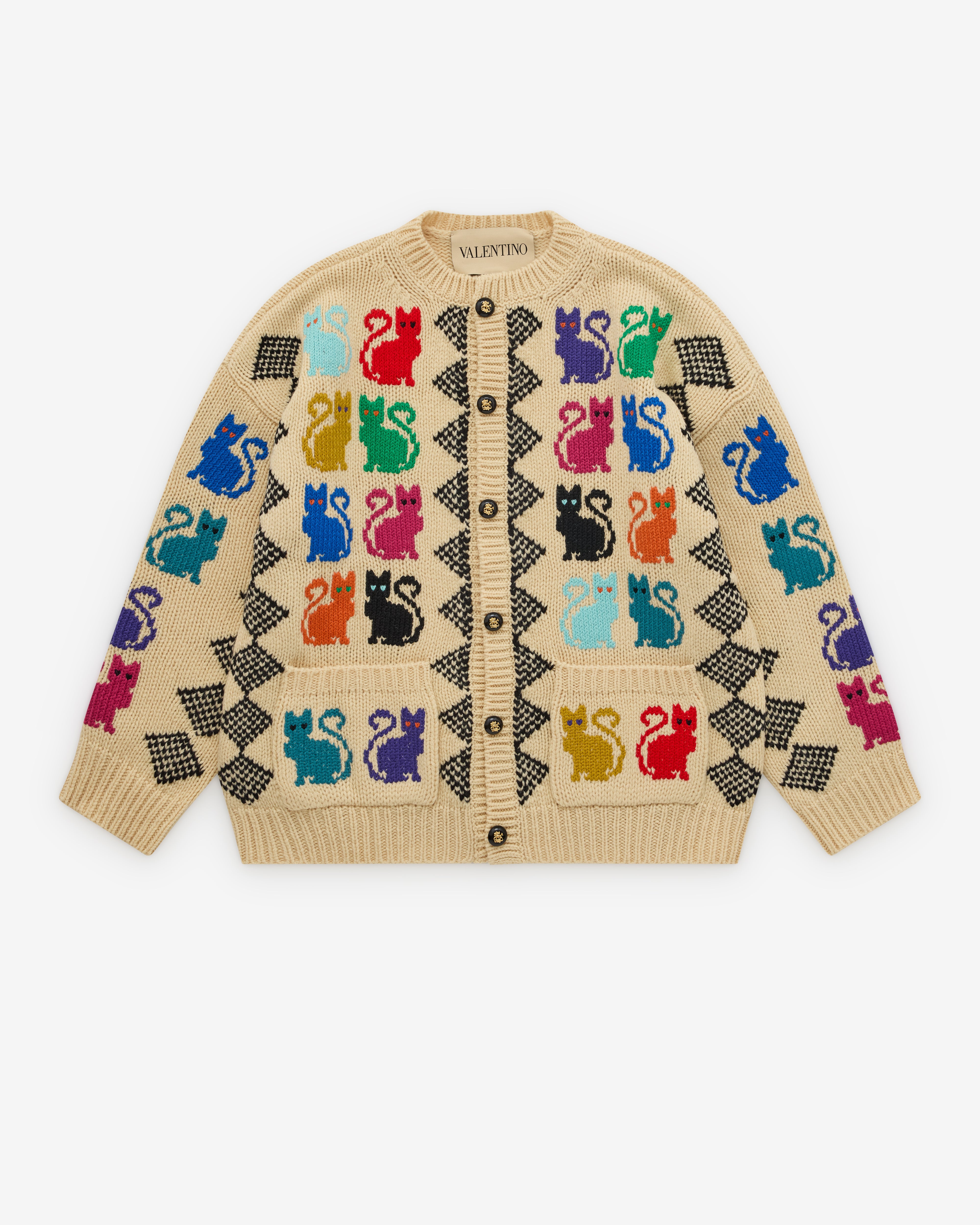 【美品】 valentino garavani モヘヤ混アンサンブルカーディガン Valentino: Men's Cat Cardigan (Beige) | Dover Street Market London