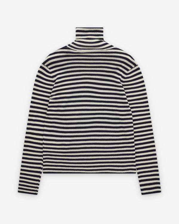 Valentino - Men's Striped Turtleneck - (Navy/White)