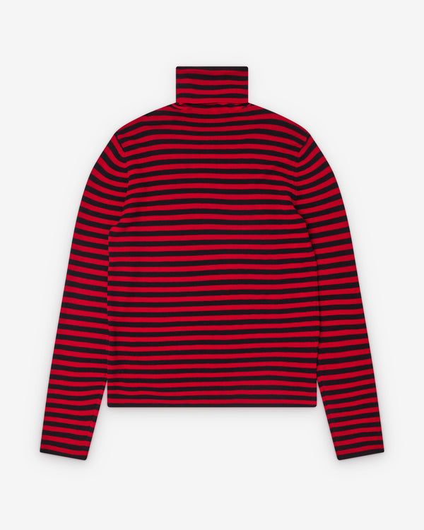 Valentino - Women's Striped Turtleneck - (Red/Black)