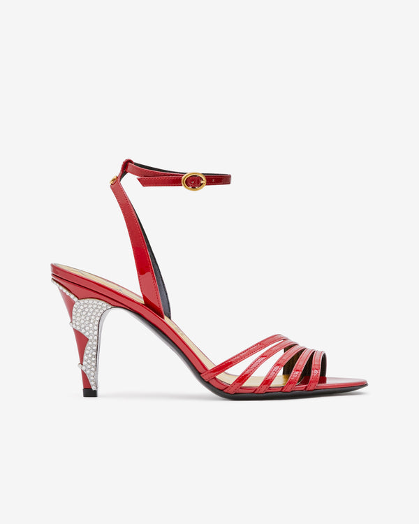 Valentino Garavani - Women's Ladycrush Patent Leather Sandal With Crystals - (Red)