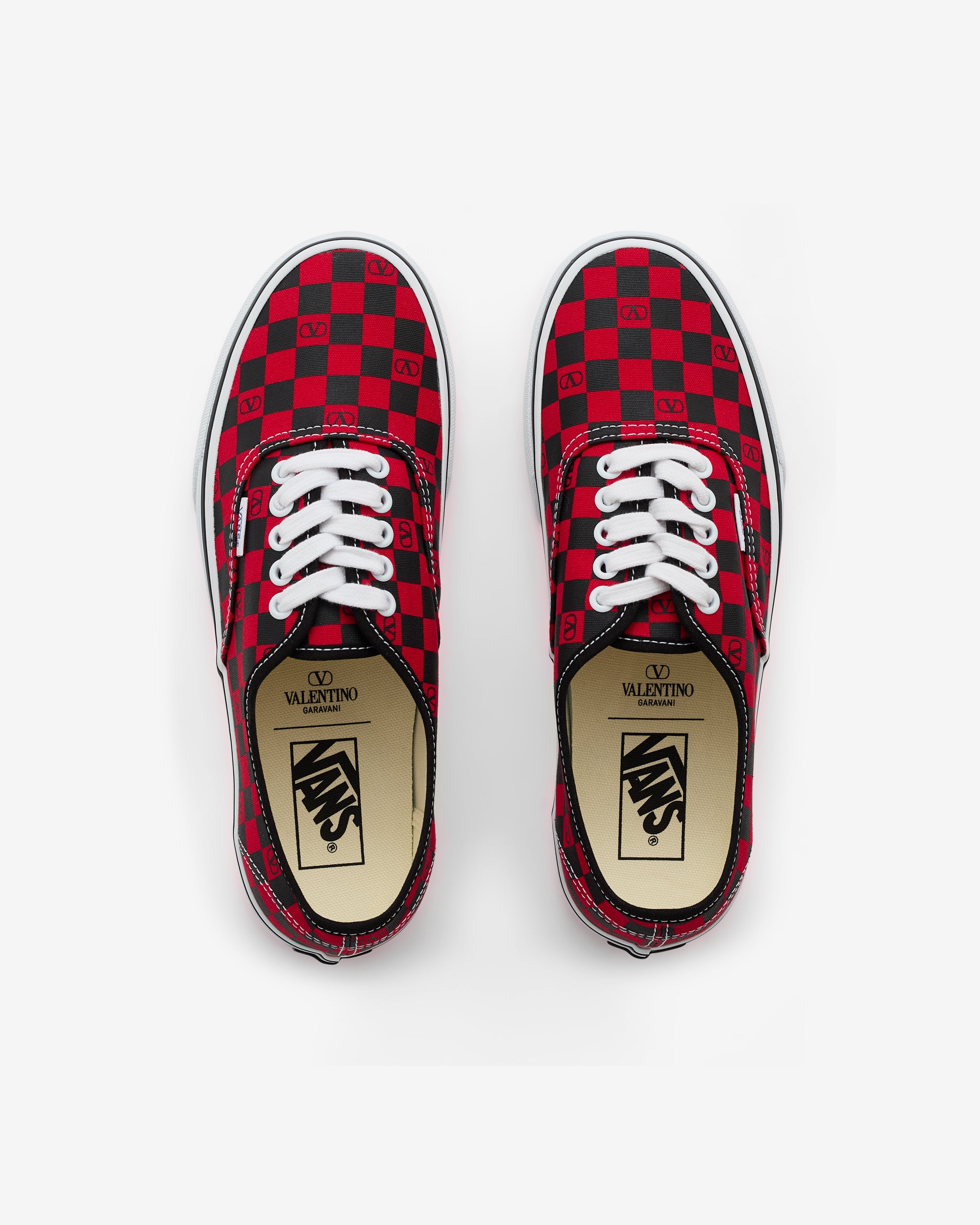 Valentino Garavani Men's Vans Low-Top Trainer (Red/Black) DSML