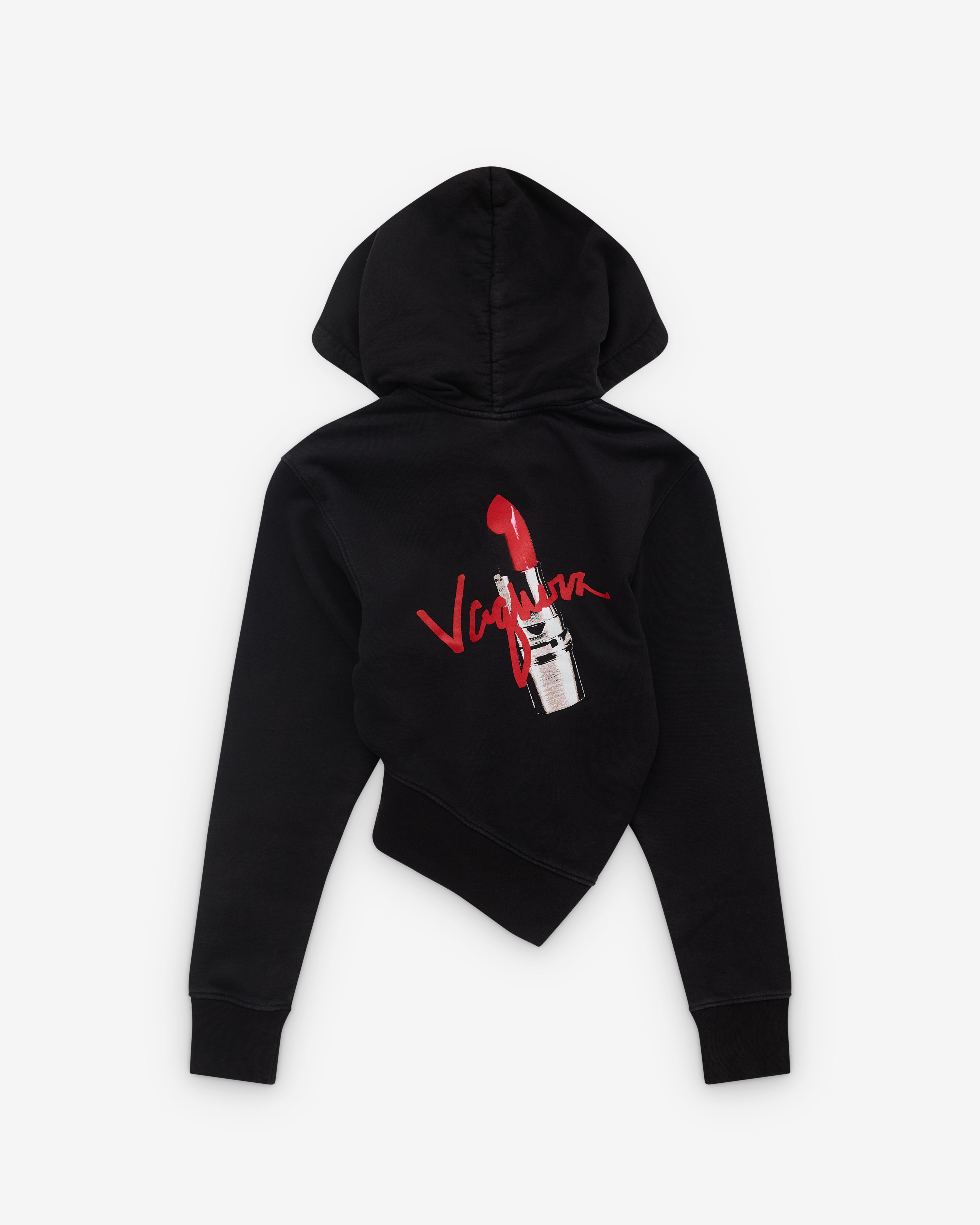 vaquera ブラック　ツイスト　フーディ　XL VAQUERA: Black Twisted Hoodie | SSENSE