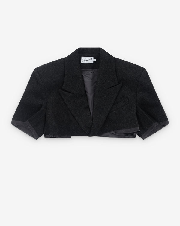 Vaquera - Women’s Women Cropped Blazer Woven - (Dark Grey)