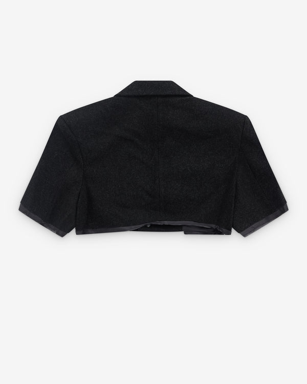 Vaquera - Women’s Women Cropped Blazer Woven - (Dark Grey)