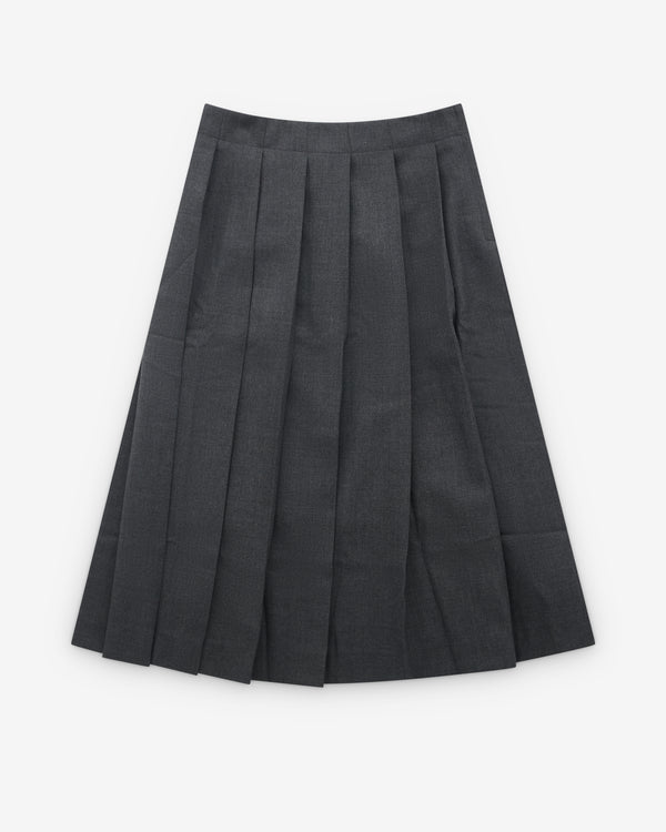 Vaquera - Women’s Pleated Panelled Skirt - (Dark Grey)