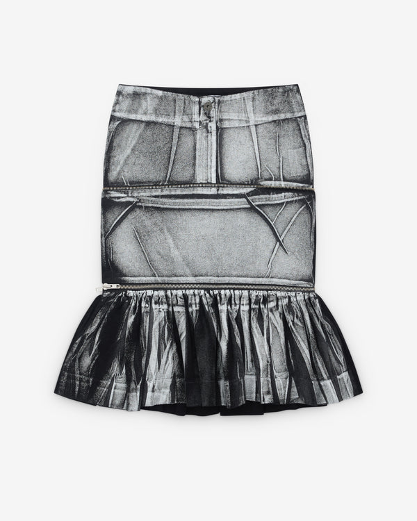 Vaquera - Women’s Women Painted Workwear Skirt - (Black)