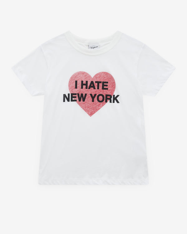 Vaquera - Women’s I Hate NY T-Shirt - (White)