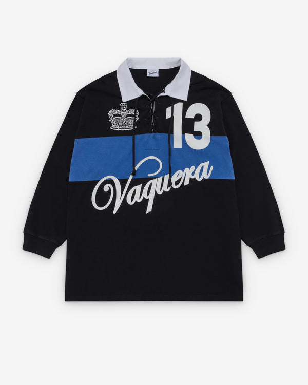 Vaquera - Women's Rugby Shirt - (Black/Blue)