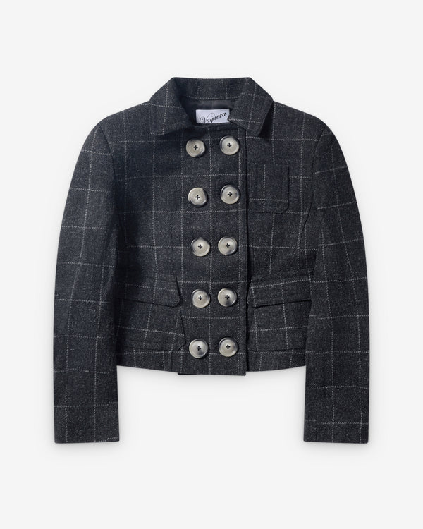 Vaquera - Women's Shrunken Blazer - (Black/Grey)