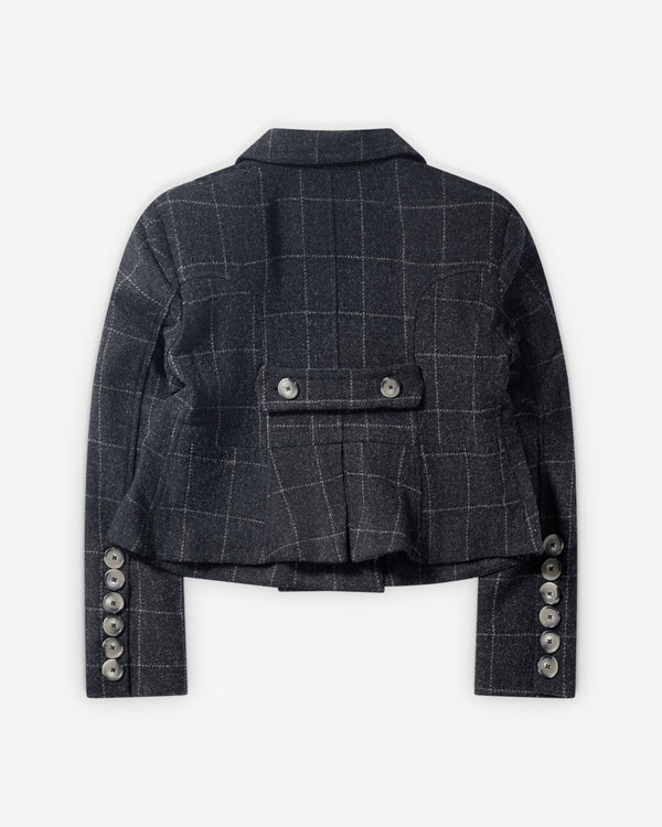 Vaquera - Women's Shrunken Blazer - (Black/Grey)