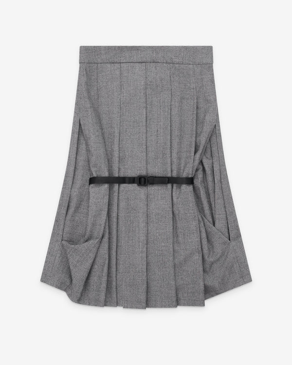 Vaquera - Women's Belted Skirt - (Dark Grey)