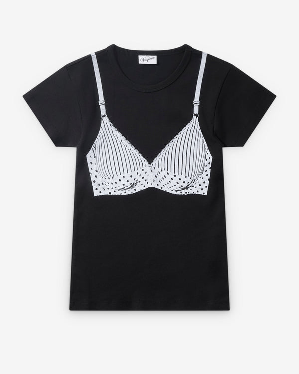 Vaquera - Women's Bra Baby Tee - (Black)