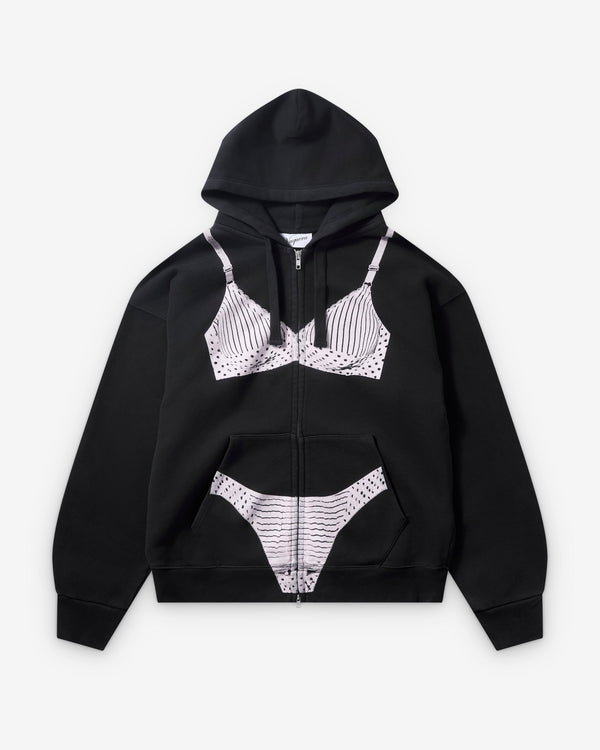 Vaquera - Women's Underwear Zip Hoodie - (Black)
