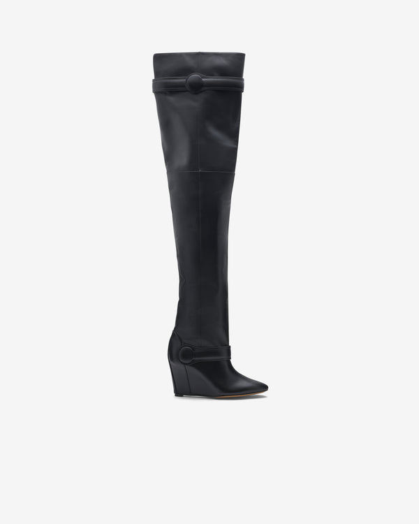 Vaquera - Women's Thigh High Leather Boot - (Black)
