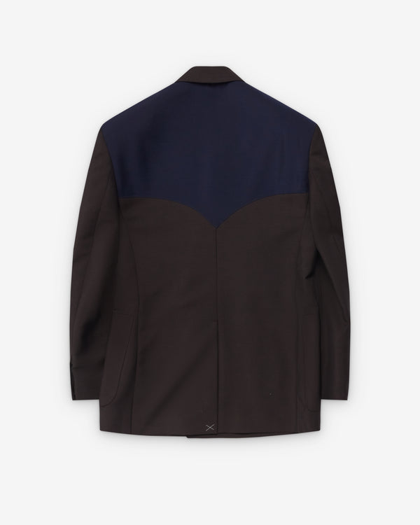 Versace  - Women's Wool-Mohair Blazer - (Blue/Brown)