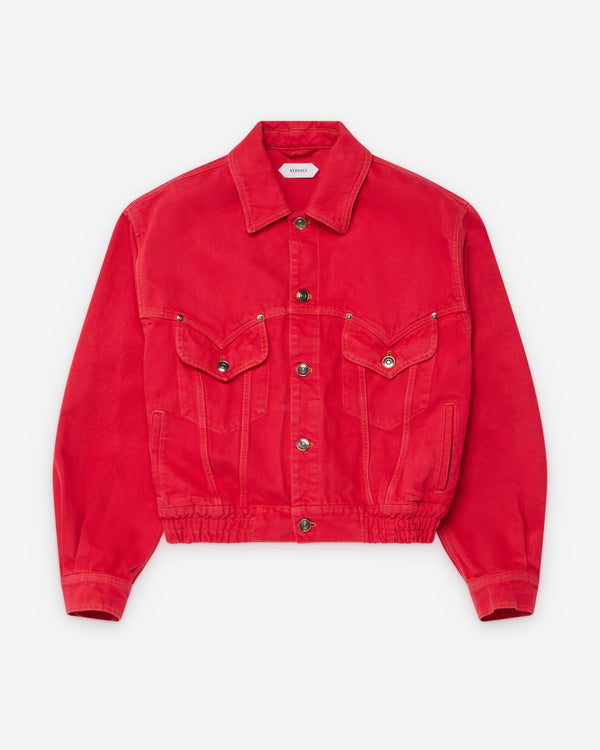 Versace  - Women's Oversized Denim Blouson - (Red)