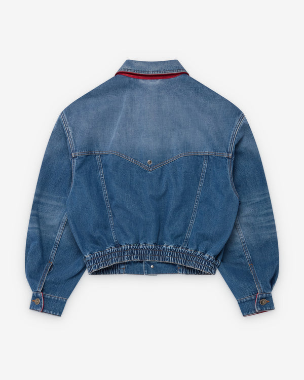 Versace  - Women's Oversized Denim Blouson - (Medium Blue)