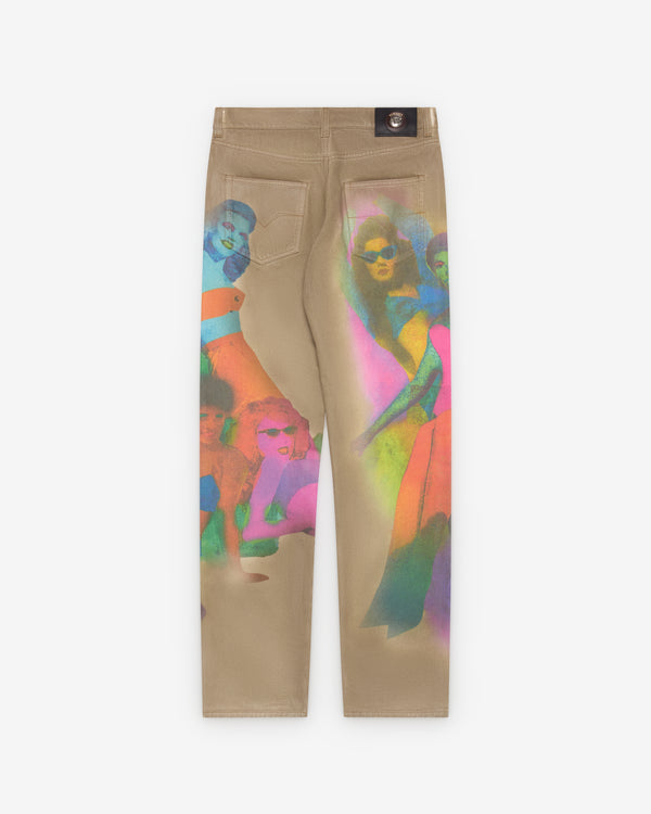 Versace  - Women's Printed Straight Jeans - (Multi)