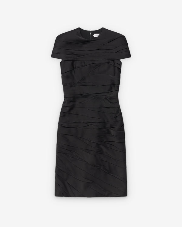 Versace  - Women's Draped Envers-Satin Midi Dress - (Black)