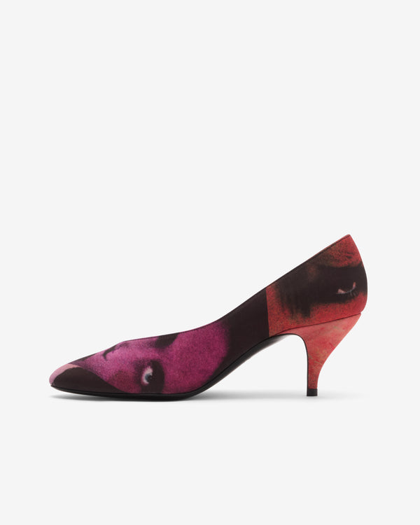 Versace  - Women's Tina Printed Silk Faille Pumps - (Multi)