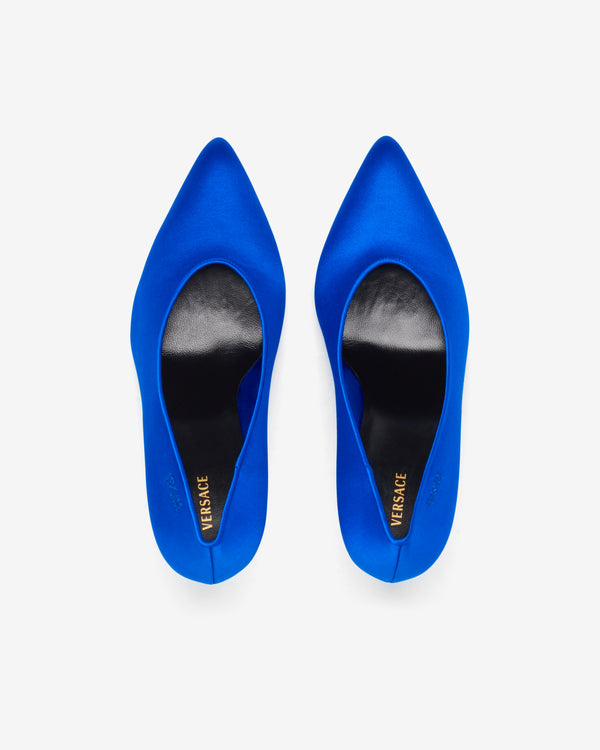 Versace  - Women's Gianni Satin Pumps 90mm - (Blue)