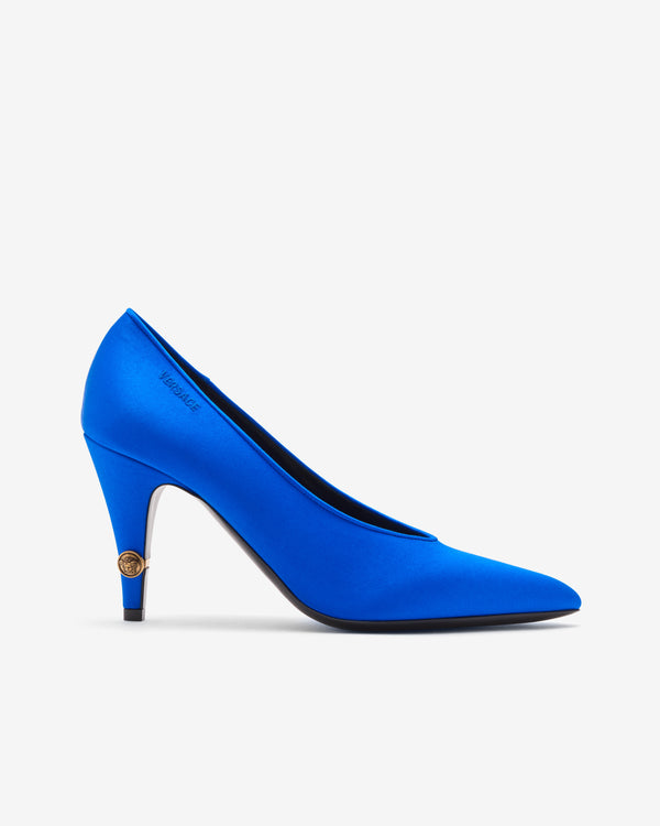 Versace  - Women's Gianni Satin Pumps 90mm - (Blue)