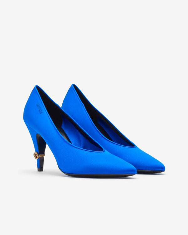 Versace  - Women's Gianni Satin Pumps 90mm - (Blue)