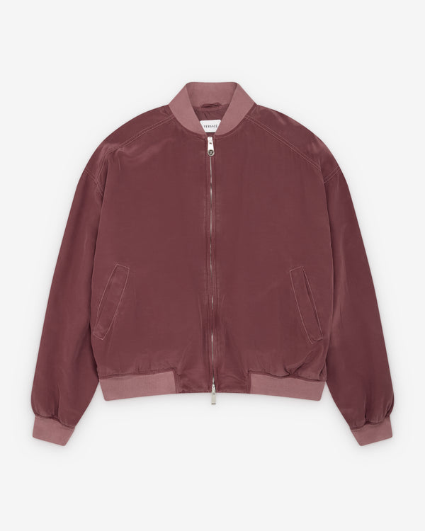 Versace  - Men's Silk-Poplin Zip Blouson - (Light Aubergine)