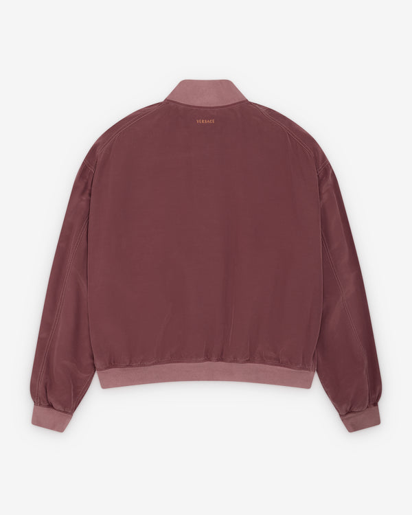 Versace  - Men's Silk-Poplin Zip Blouson - (Light Aubergine)