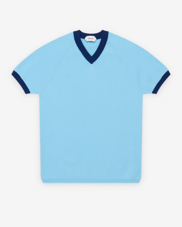 Versace  - Men's Cotton Knit T-Shirt - (Light Blue)