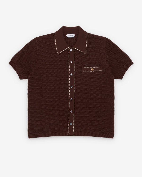 Versace  - Men's Cotton Knit Shirt - (Brown)