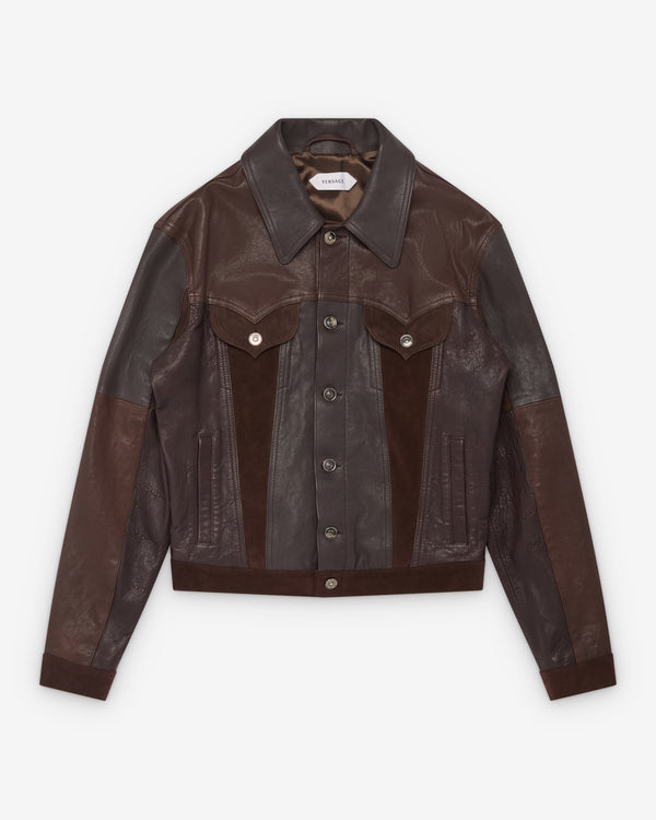 Versace  - Men's Leather Blouson - (Brown)