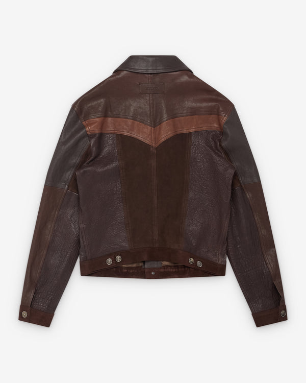 Versace  - Men's Leather Blouson - (Brown)