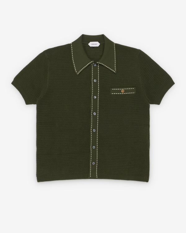 Versace  - Men's Cotton Knit Shirt - (Green)