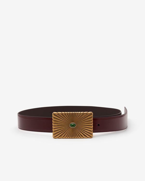 Versace  - Men's Leather 4 cm Belt - (Brown/Gold)