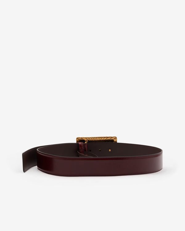 Versace  - Men's Leather 4 cm Belt - (Brown/Gold)