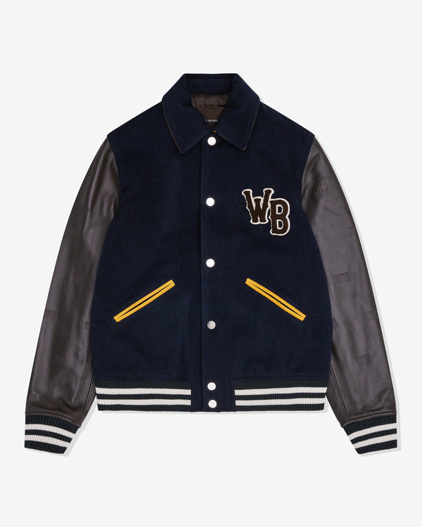 Wales Bonner - Men's Prince Varsity Jacket - (Brown/Navy)