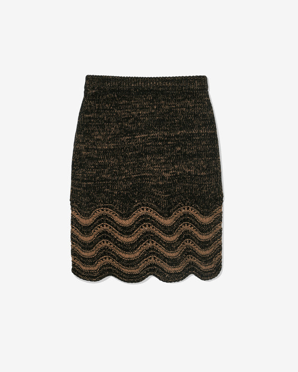 Wales Bonner - Women's Chord Skirt - (Black/Brown)