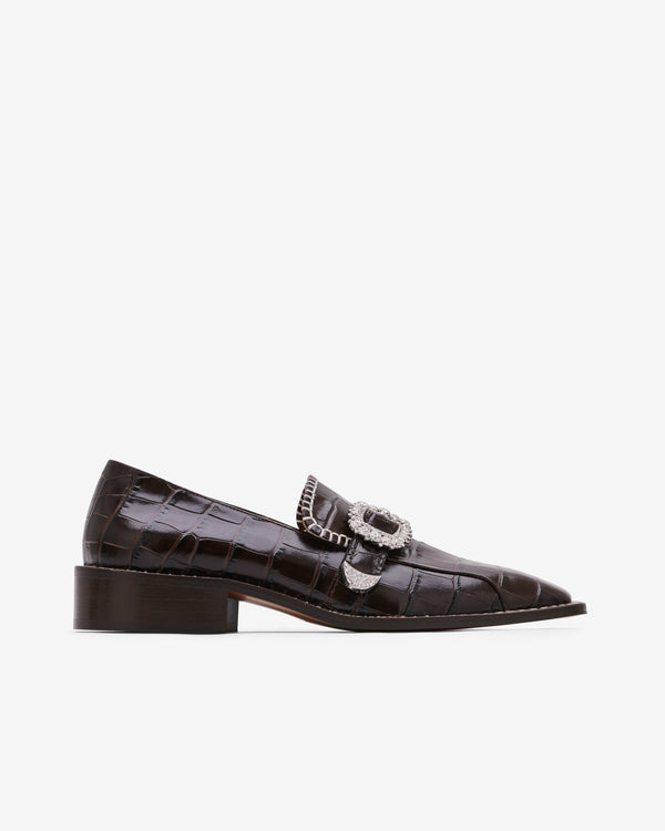 Wales Bonner - Women's Embellished Buckled Loafer - (Black)