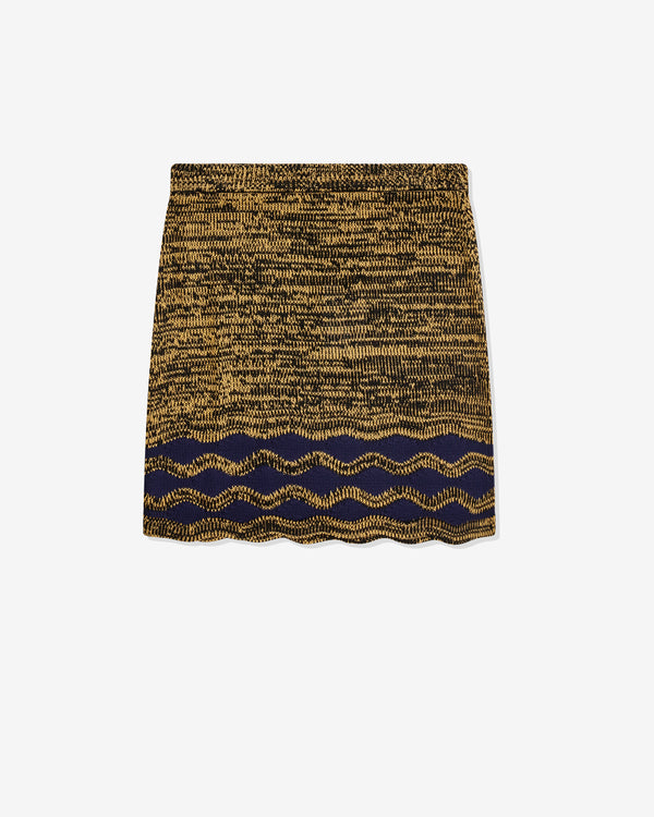 Wales Bonner - Women's Shade Knit Skirt - (Yellow/Navy)