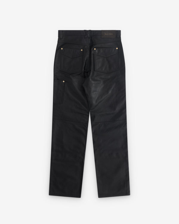 Wales Bonner - Men’s Leather Trouser - (Black)
