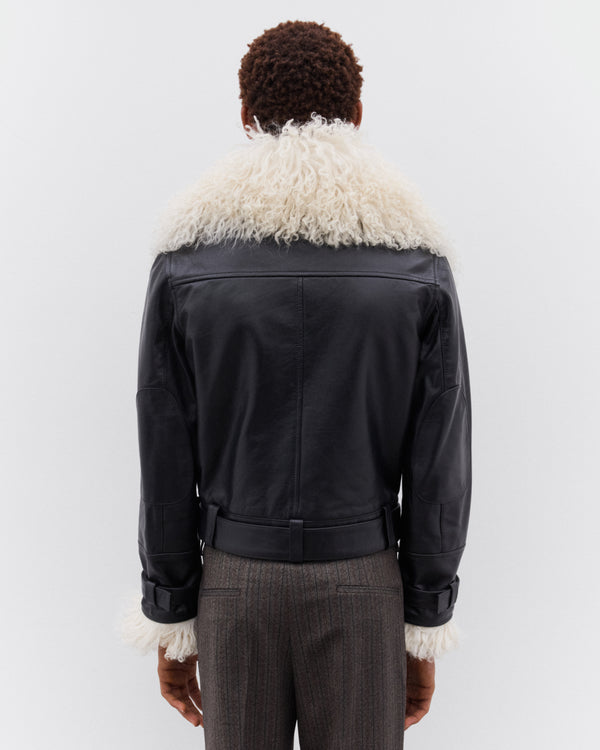 Wales Bonner - Women’s Bridge Leather Jacket - (Black)