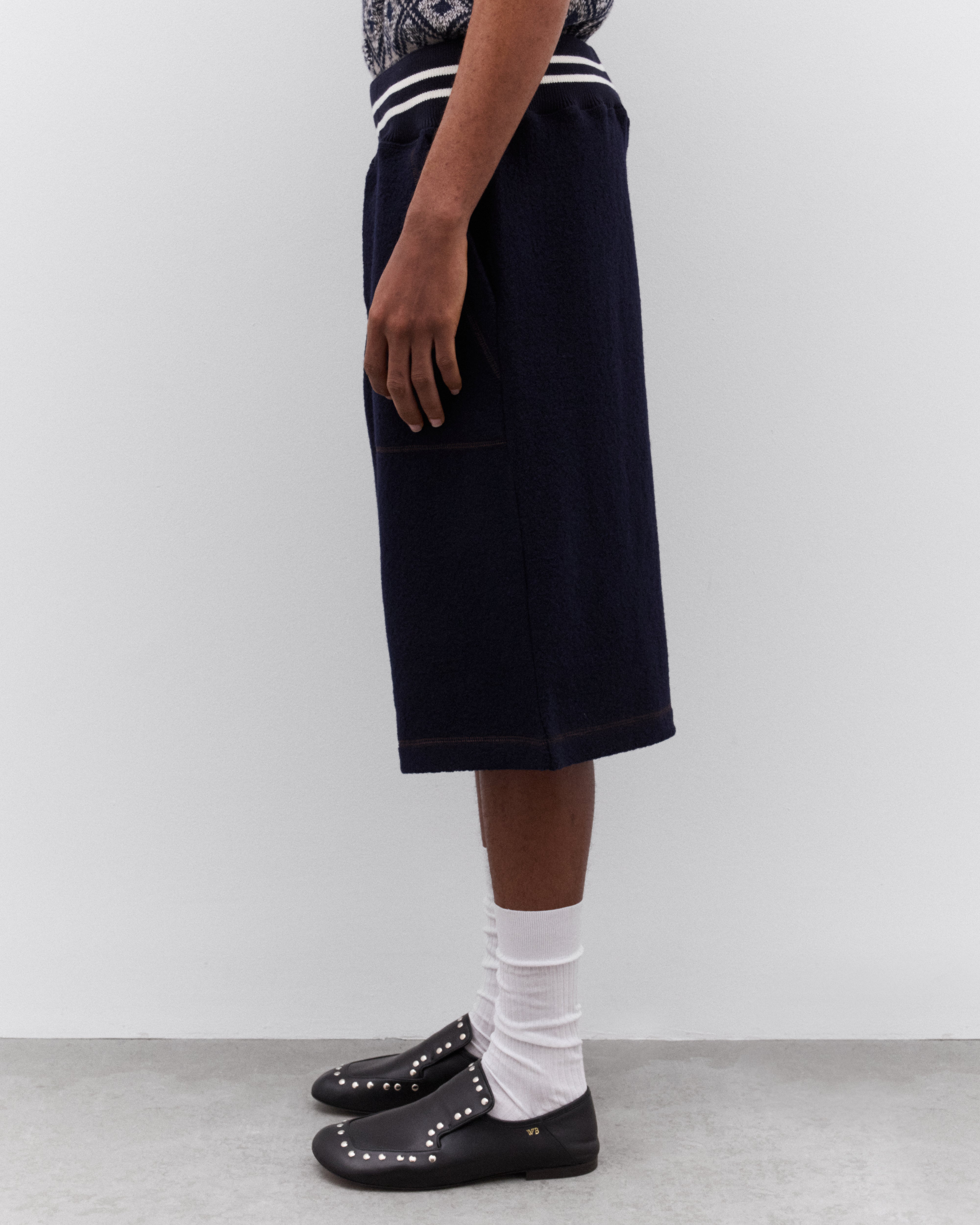 Wales Bonner: Men's October Shorts (Navy) | Dover Street Market London