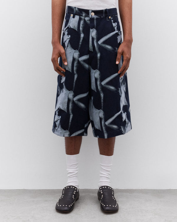 Wales Bonner - Men’s Printed Shorts - (Indigo)