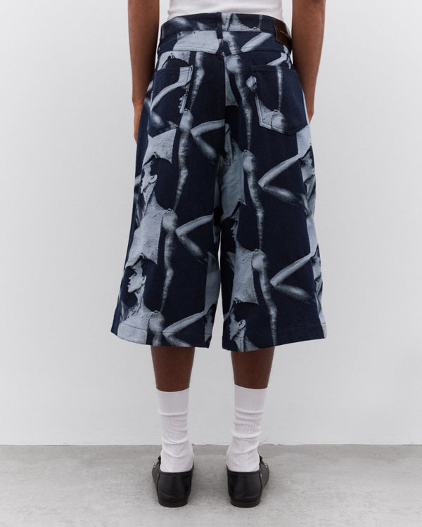 Wales Bonner - Men’s Printed Shorts - (Indigo)
