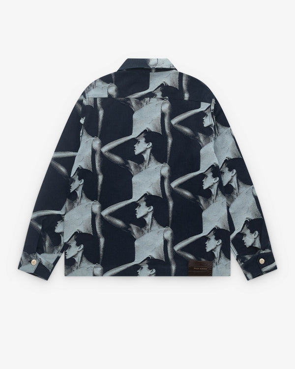 Wales Bonner - Men’s Printed Zip Jacket - (Indigo)