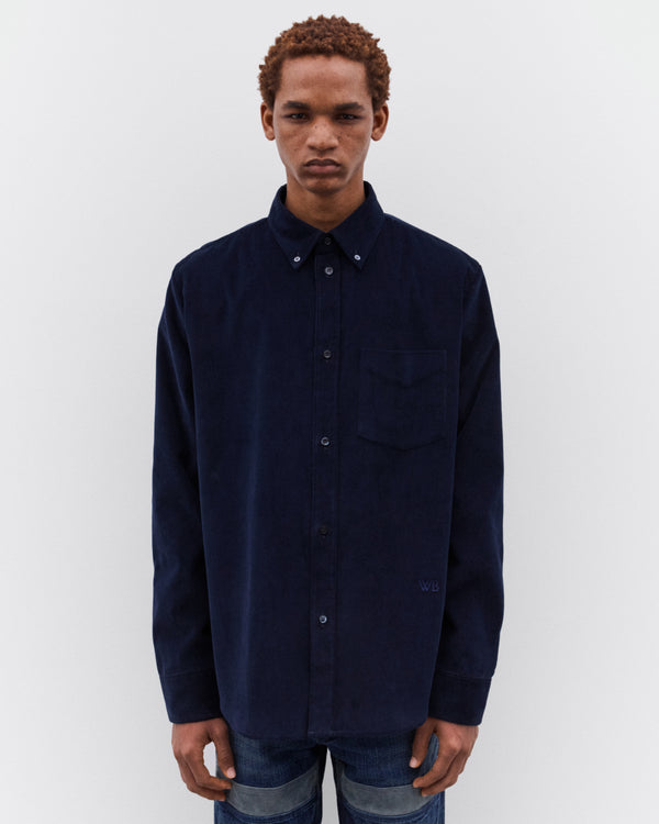 Wales Bonner - Men’s Grove Corduroy Shirt - (Navy)