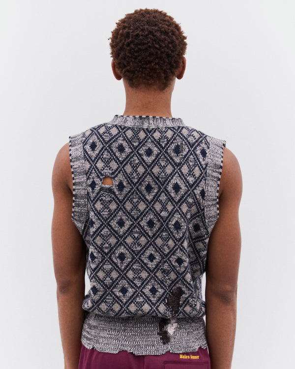 Wales Bonner - Men’s Sibling Knit Vest - (Grey)