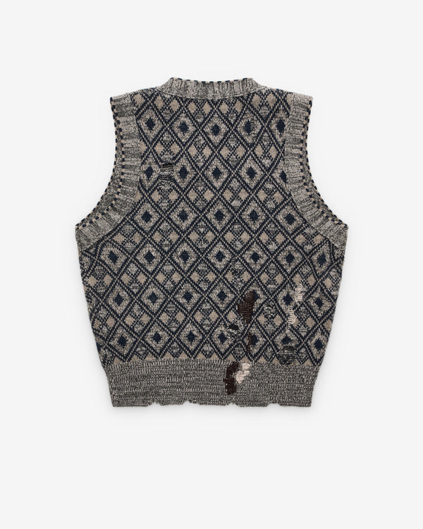 Wales Bonner - Men’s Sibling Knit Vest - (Grey)