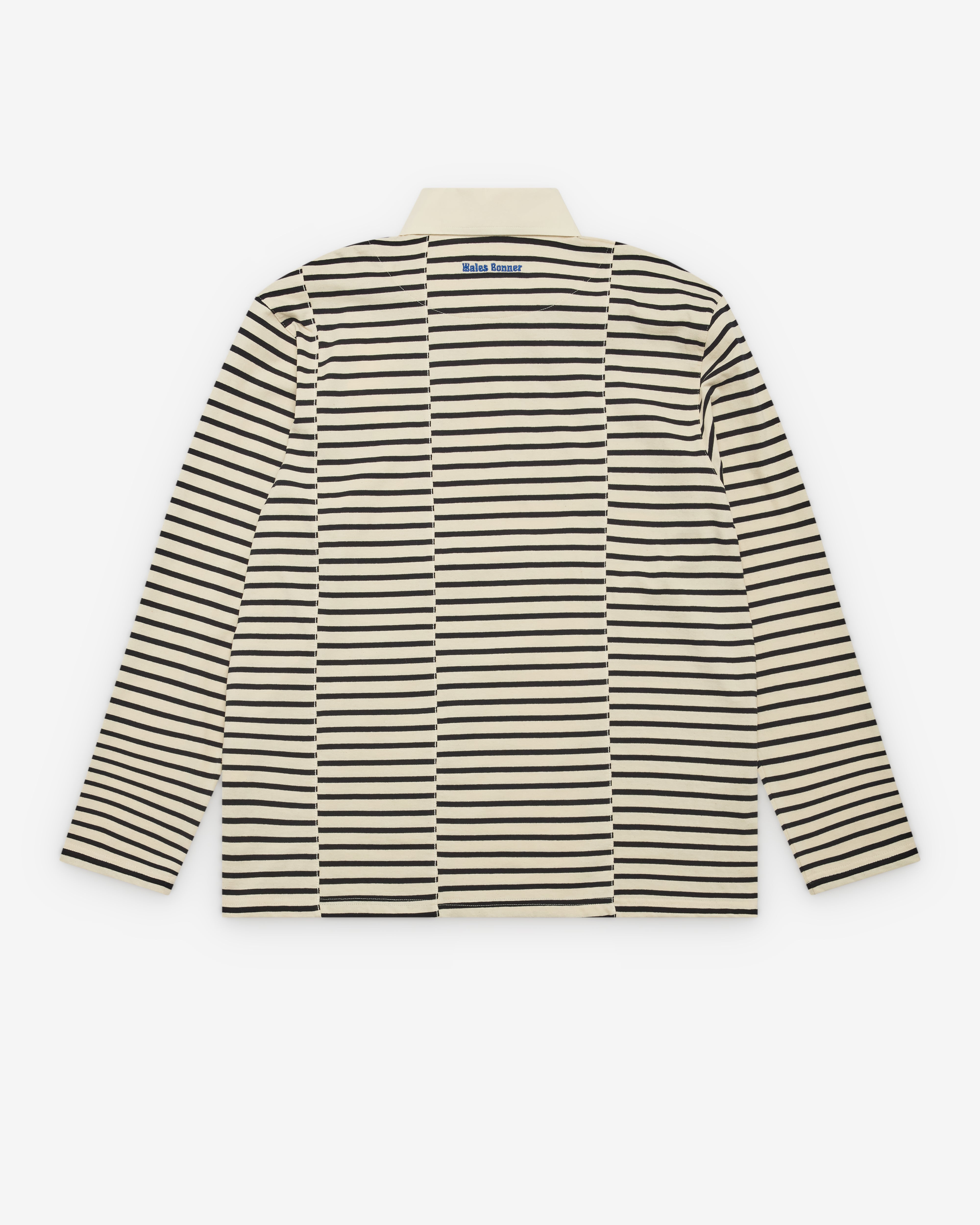 Wales Bonner: Men's City Polo (Ivory/Black) | Dover Street Market